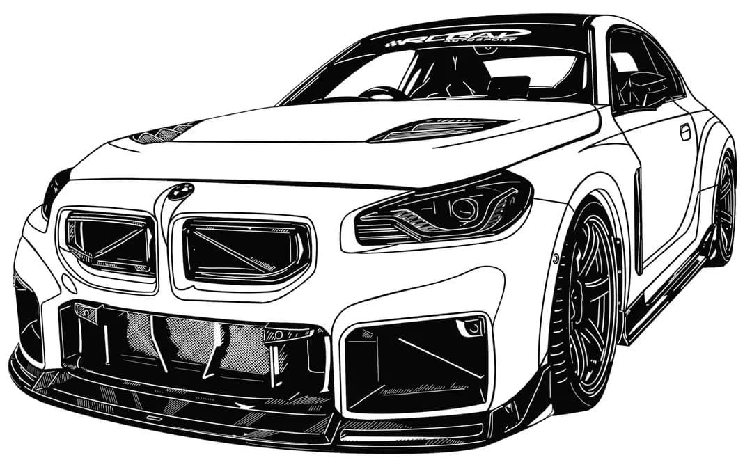 BMW M2 Lineart